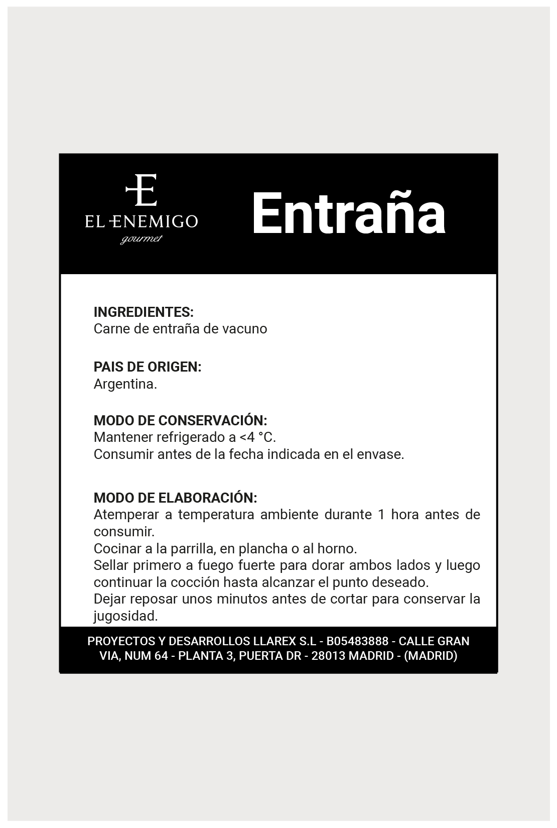 Entraña - 300g - Carne Argentina.