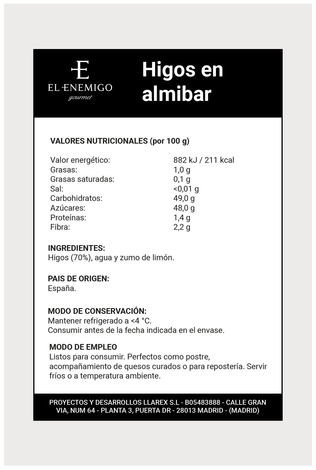 Higos en almibar