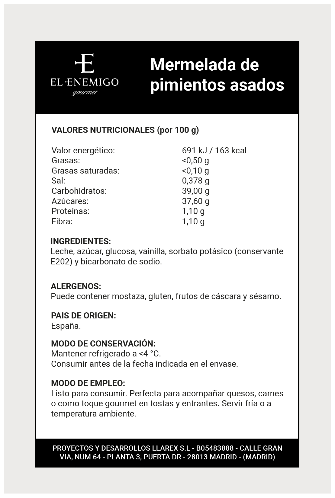 Mermelada de Pimientos Asados