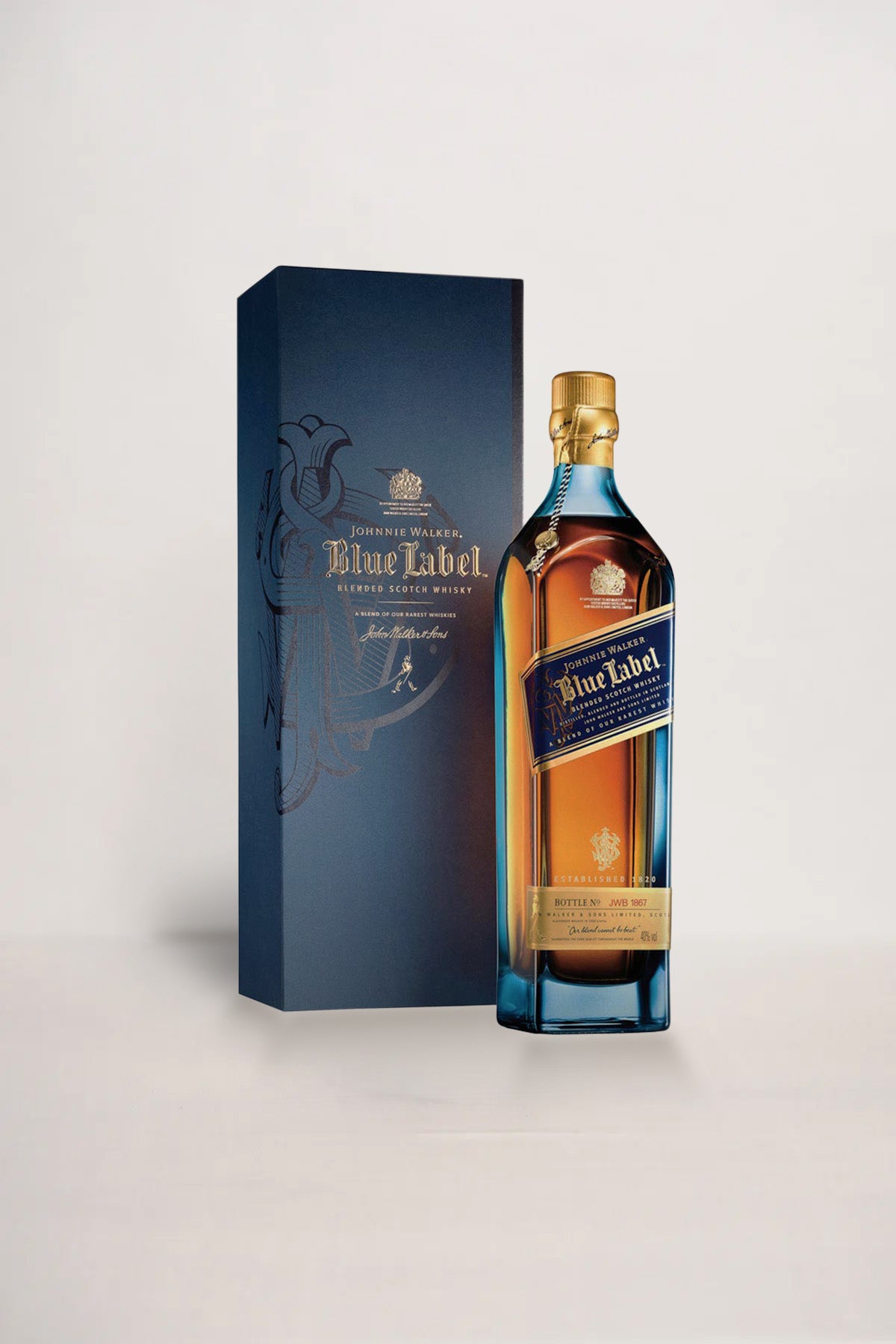 Whisky Johnnie Walker Blue Label 0.20 l + Estuche caja
