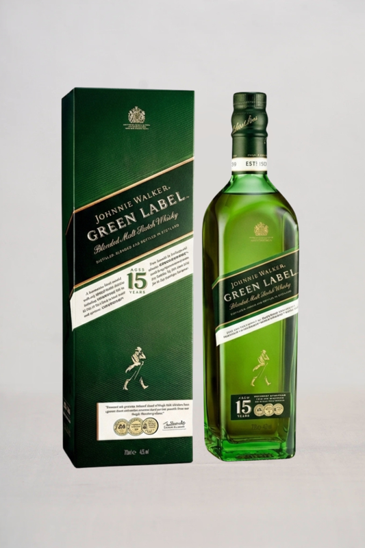 Whisky Johnnie Walker 15 YO Green Label 0.70 l + Estuche caja