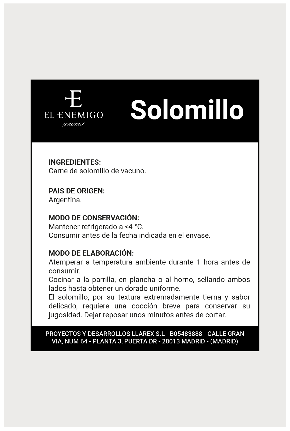 Solomillo - 300g - Carne Argentina.