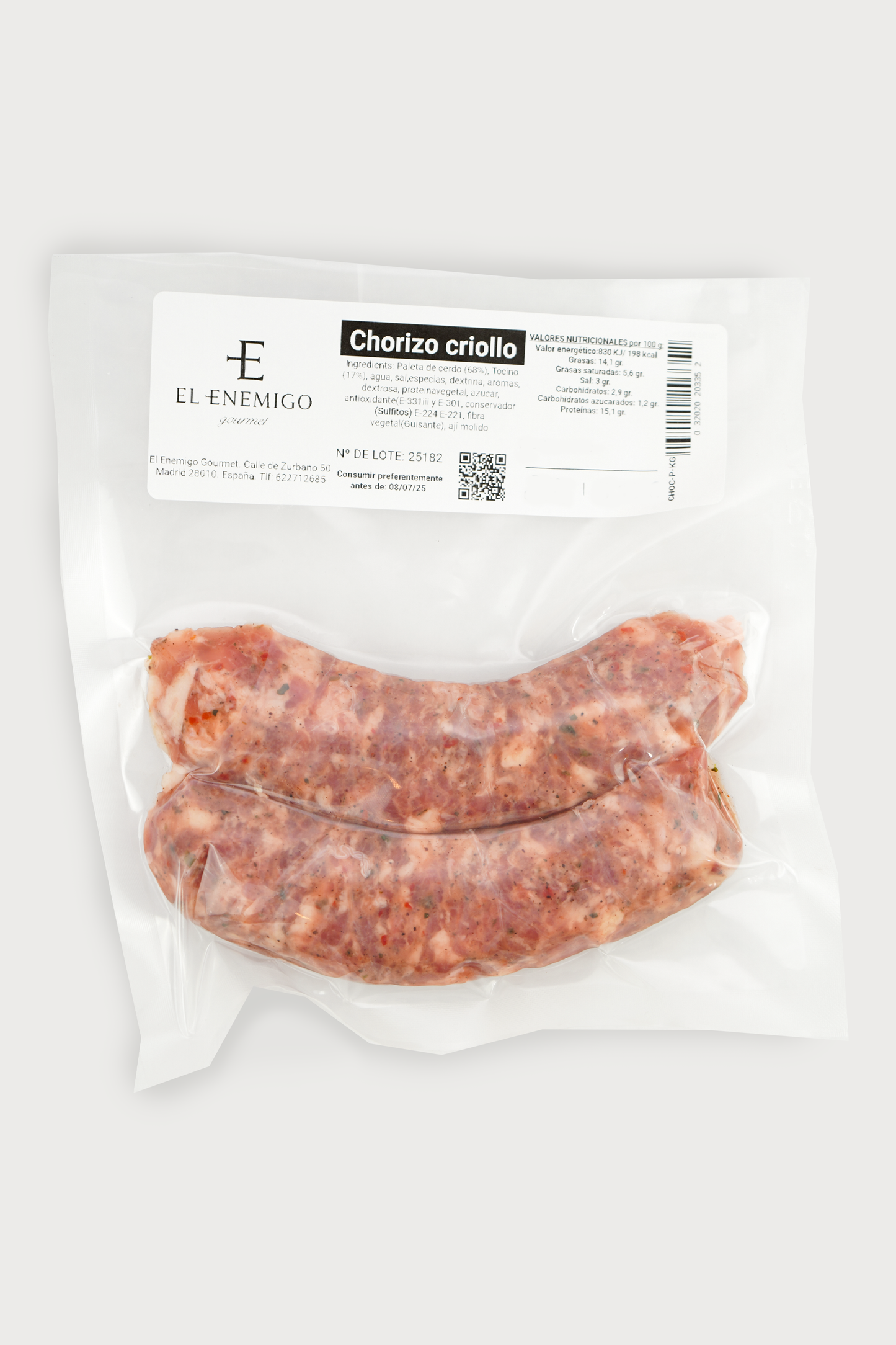 Chorizo Criollo - 2ud - 300 a 400gr